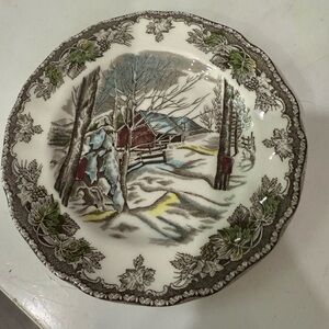 Johnson Bros The Friendly Village Sugar Maples 6 inch dessert plate England